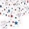 6-Pack Patriotic Plastic Tablecloths, Red White and Blue Star Disposable Rectangle Table Covers for Patriotic Parties, Birthdays, Sports Events, Picnics, Camping and Memorial Day, 54 x 72 Inches